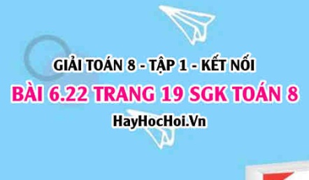 Bài 6.22 trang 19 Toán 8 Tập 2 Kết nối tri thức